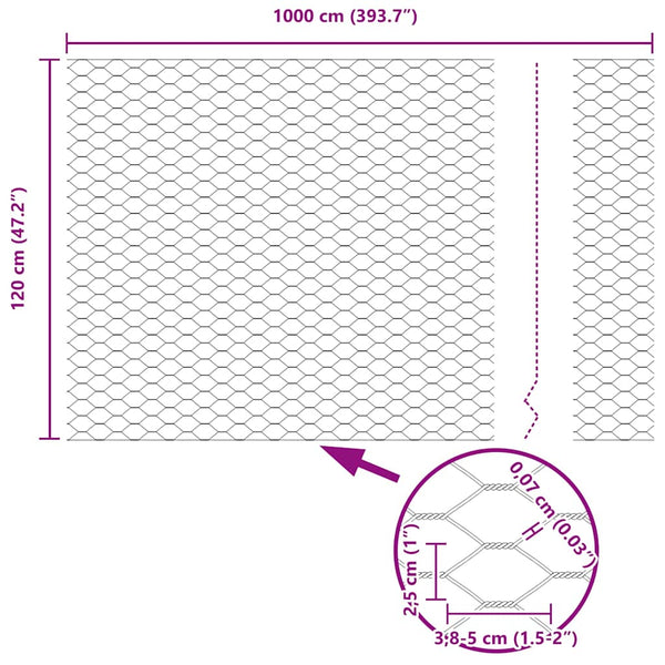 Grauer Zaunpfosten 10x1,2m