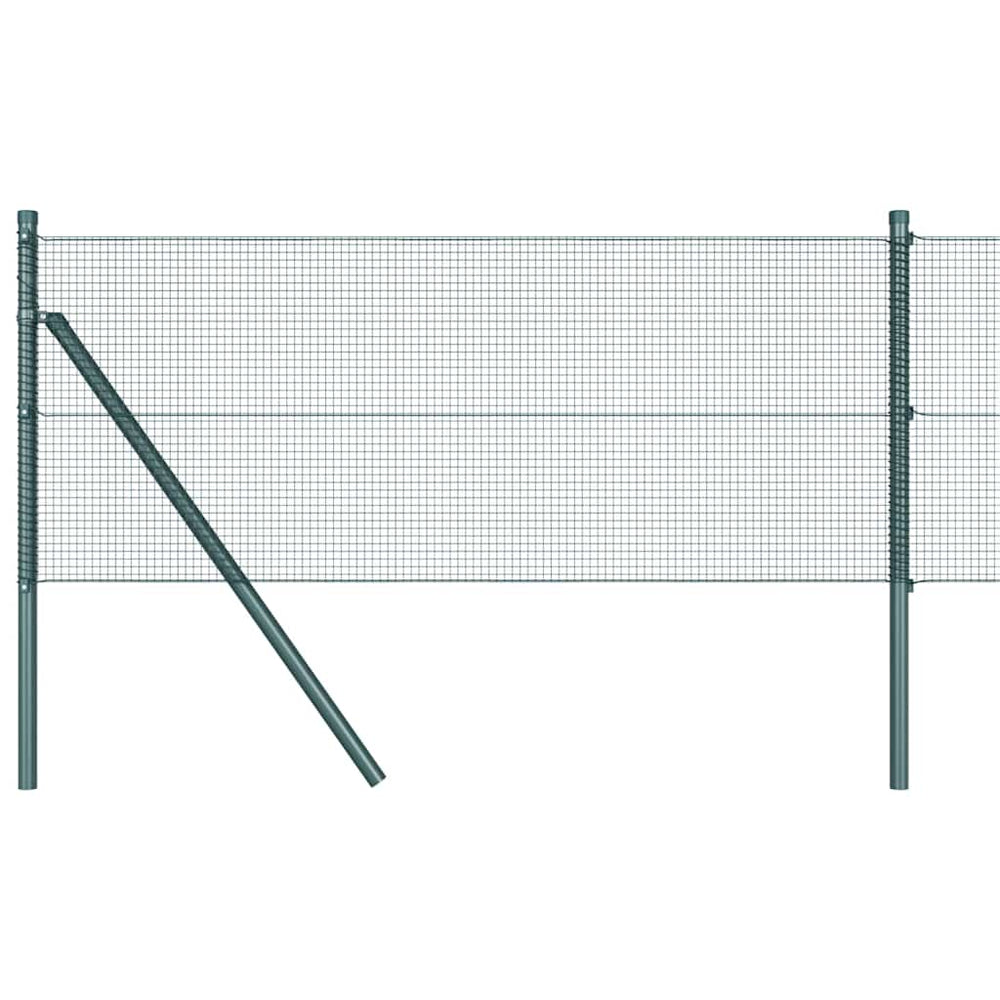 Grüner Zaunpfosten 50x0,4m Stahl PVC