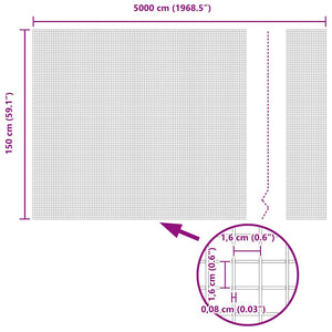 Grauer Zaunpfosten 50 x 1,5 m