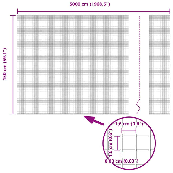 Grauer Zaunpfosten 50 x 1,5 m
