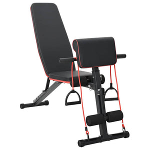 vidaXL Banc de musculation noir 131 x 41 x 100 cm en acier revêtu par poudre