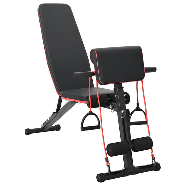 vidaXL Banc de musculation noir 131 x 41 x 100 cm en acier revêtu par poudre