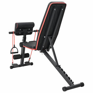 vidaXL Banc de musculation noir 131 x 41 x 100 cm en acier revêtu par poudre