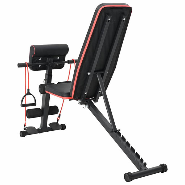 vidaXL Banc de musculation noir 131 x 41 x 100 cm en acier revêtu par poudre