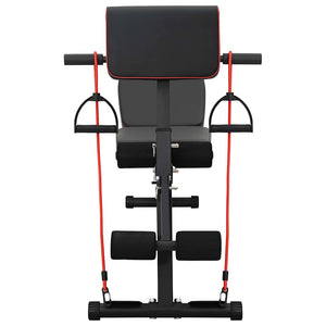 vidaXL Banc de musculation noir 131 x 41 x 100 cm en acier revêtu par poudre