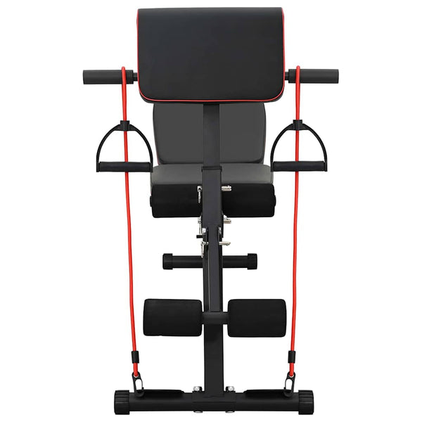 vidaXL Banc de musculation noir 131 x 41 x 100 cm en acier revêtu par poudre