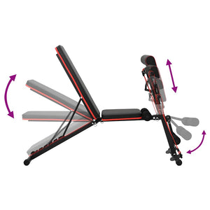vidaXL Banc de musculation noir 131 x 41 x 100 cm en acier revêtu par poudre