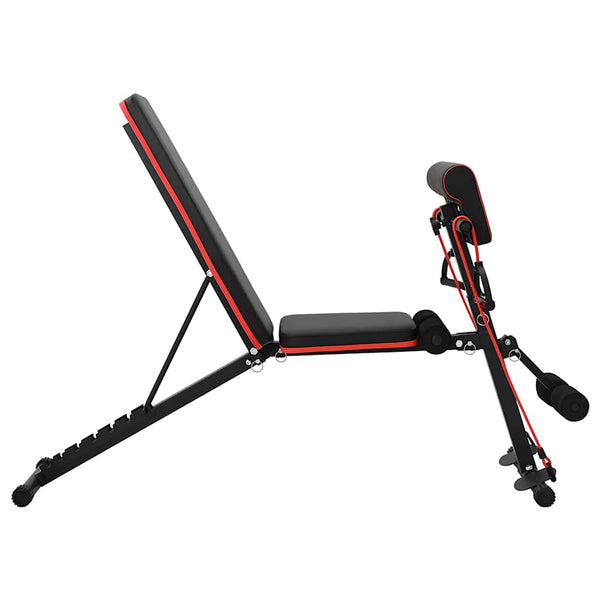 vidaXL Banc de musculation noir 131 x 41 x 100 cm en acier revêtu par poudre