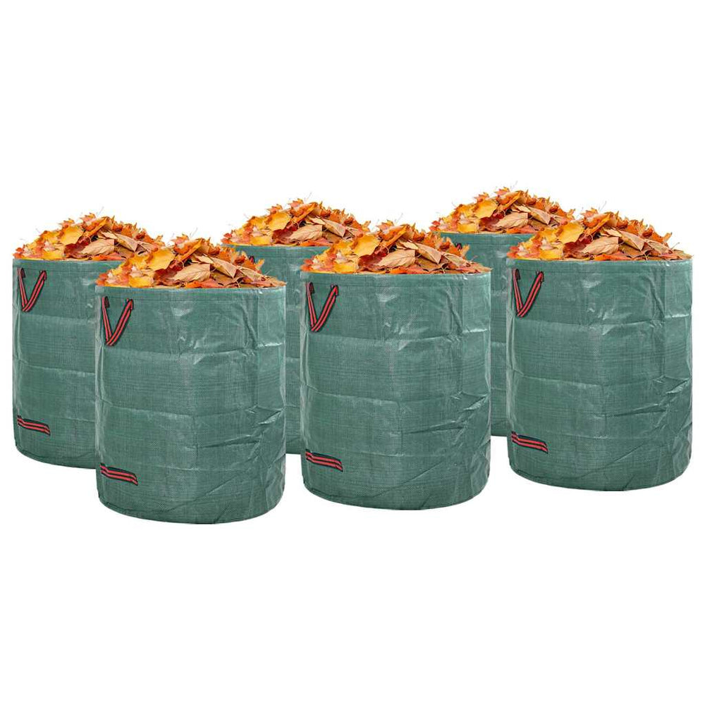 vidaXL Garden Waste Bags 12 pcs Green 67 x 67 x 75.5 cm Polypropylene