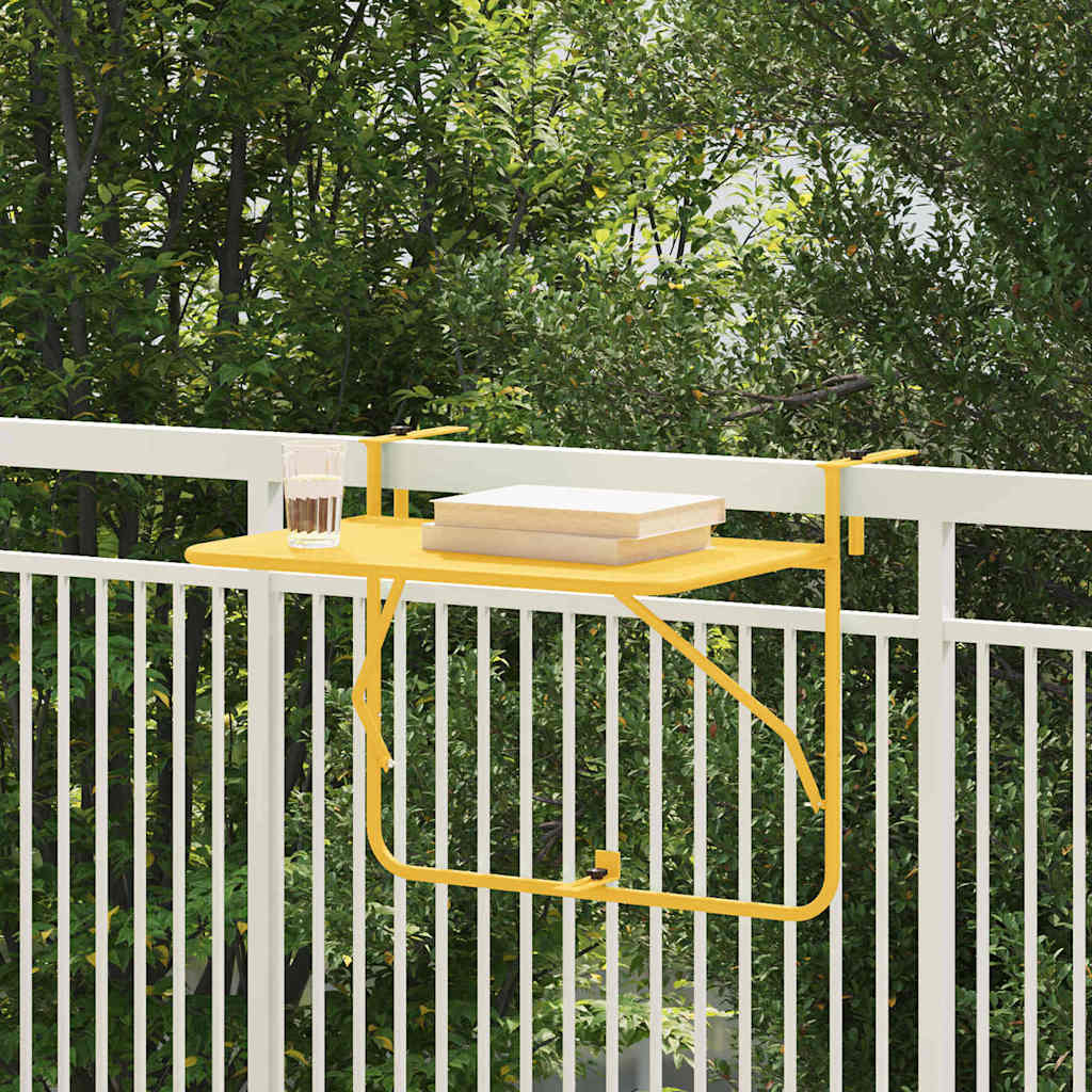 Hängender Balkontisch Senf Stahl 60cm