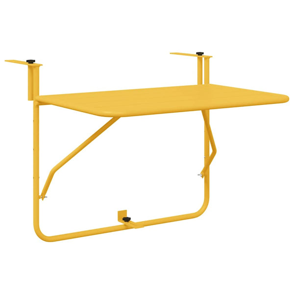 Hängender Balkontisch Senf Stahl 60cm