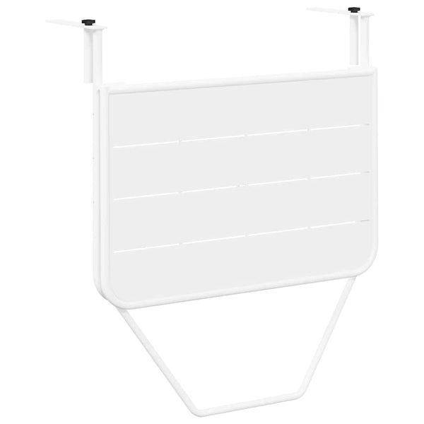 Hängender Balkontisch Weiß Stahl 60x39cm