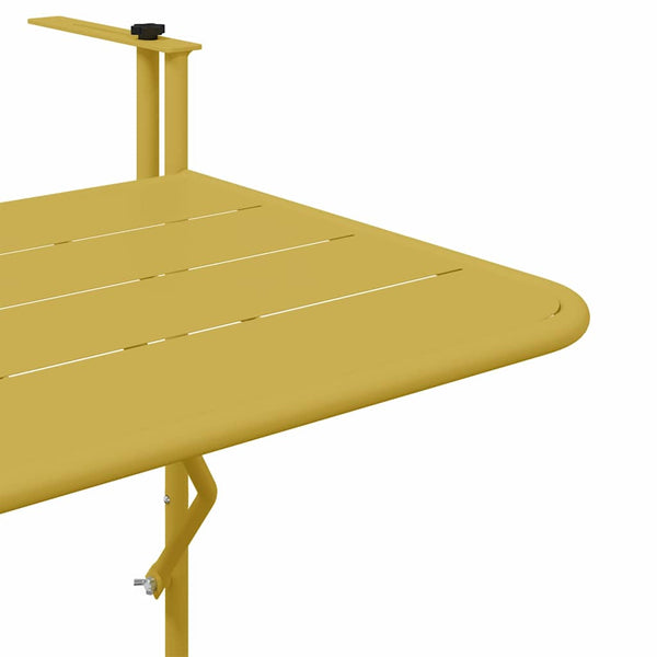 Hängender Balkontisch Gold Stahl 60x39