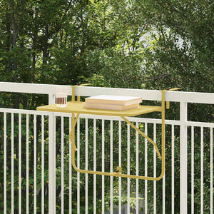 Hängender Balkontisch Gold Stahl 60x39