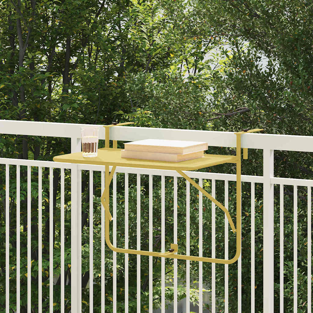 Hängender Balkontisch Gold Stahl 60x39