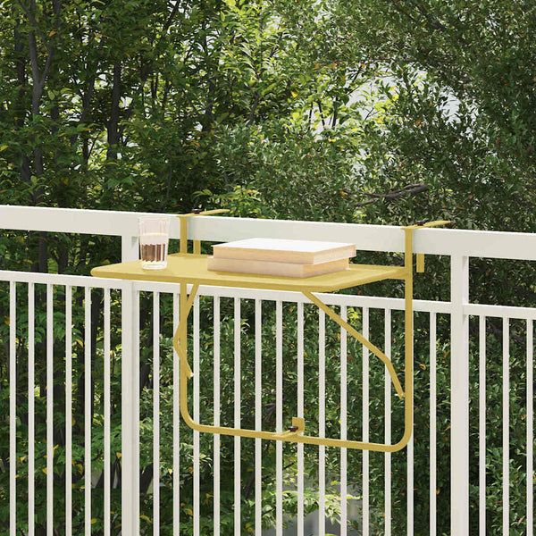 Hängender Balkontisch Gold Stahl 60x39