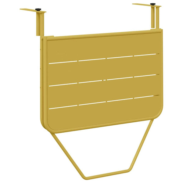Hängender Balkontisch Gold Stahl 60x39