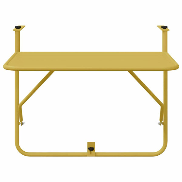 Hängender Balkontisch Gold Stahl 60x39
