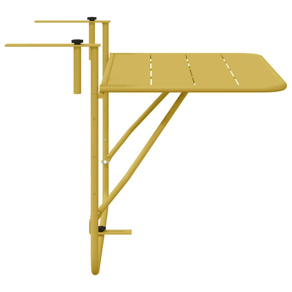 Hängender Balkontisch Gold Stahl 60x39