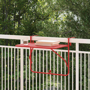 Hängender Balkontisch Rot Stahl 60x39cm