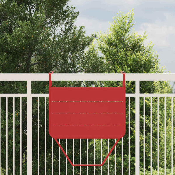 Hängender Balkontisch Rot Stahl 60x39cm