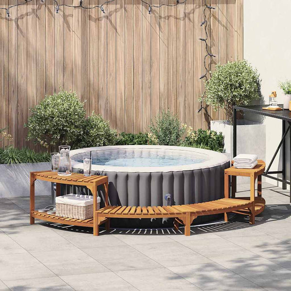 Halbrunde Whirlpool-Umrandung Braun 272 cm