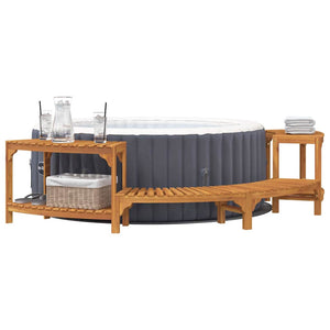 Halbrunde Whirlpool-Umrandung Braun 272 cm
