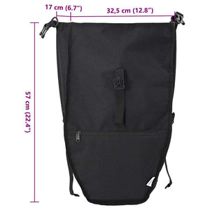 Fahrradtasche Schwarz Polyester 32,5x17x57cm