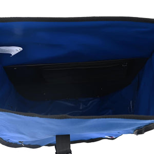 Blaue Fahrradtasche aus Polyester