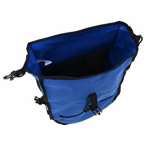 Blaue Fahrradtasche aus Polyester