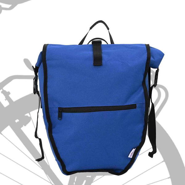 Blaue Fahrradtasche aus Polyester
