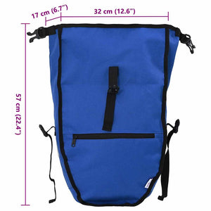 Blaue Fahrradtasche aus Polyester