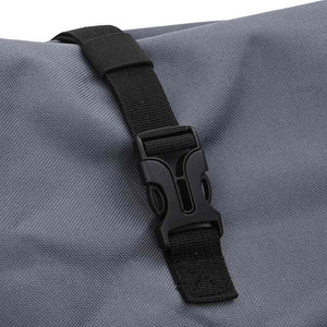 Graue Fahrradtasche aus Polyester, 33x16x60 cm