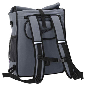Graue Fahrradtasche aus Polyester, 33x16x60 cm
