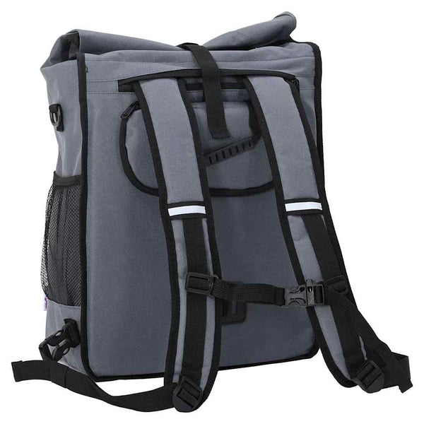 Graue Fahrradtasche aus Polyester, 33x16x60 cm