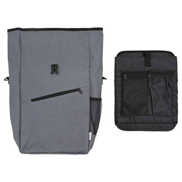 Graue Fahrradtasche aus Polyester, 33x16x60 cm