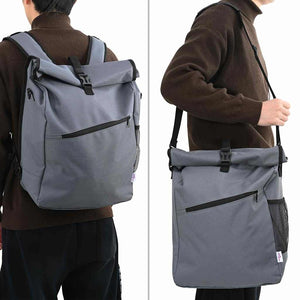 Graue Fahrradtasche aus Polyester, 33x16x60 cm