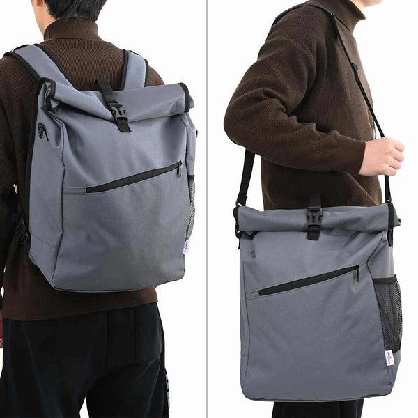 Graue Fahrradtasche aus Polyester, 33x16x60 cm