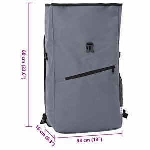 Graue Fahrradtasche aus Polyester, 33x16x60 cm