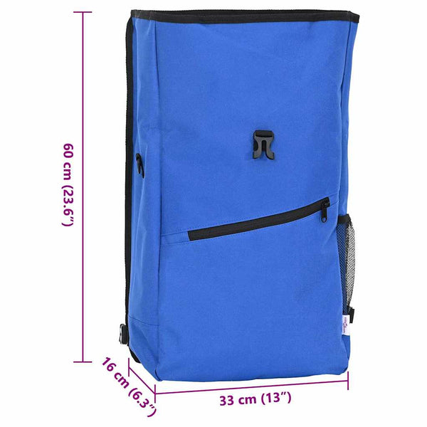 Blaue Fahrradtasche Polyester 33x16x60cm