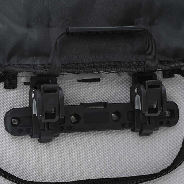 Graue Fahrradtasche aus Polyester, 31x13x58 cm