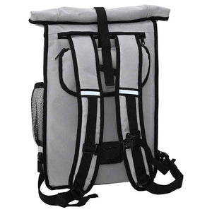 Graue Fahrradtasche aus Polyester, 31x13x58 cm