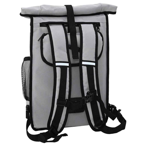 Graue Fahrradtasche aus Polyester, 31x13x58 cm