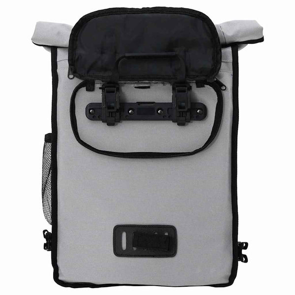 Graue Fahrradtasche aus Polyester, 31x13x58 cm
