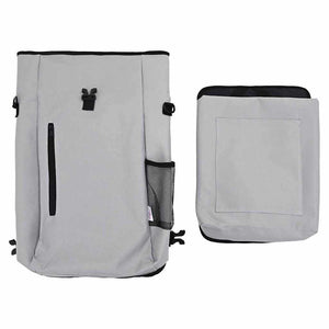 Graue Fahrradtasche aus Polyester, 31x13x58 cm