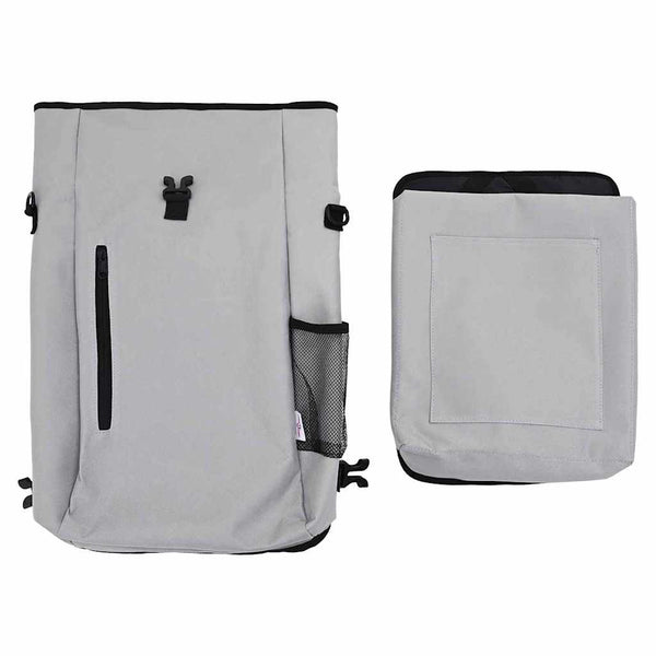 Graue Fahrradtasche aus Polyester, 31x13x58 cm