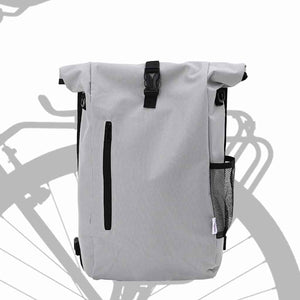 Graue Fahrradtasche aus Polyester, 31x13x58 cm