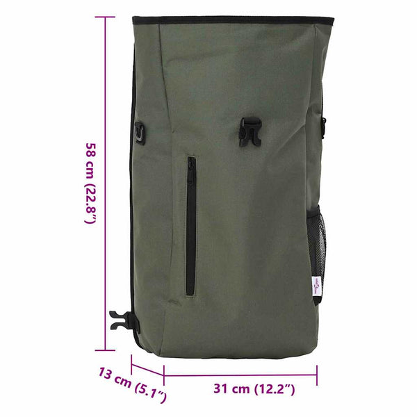 Olive Fahrradtasche aus Polyester, 31x13x58 cm