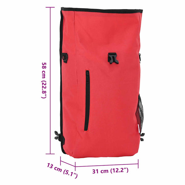 Fahrradtasche Rot, Wasserdicht