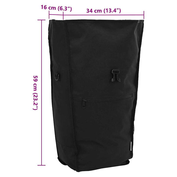 Fahrradtasche Schwarz Polyester 34x16x59cm